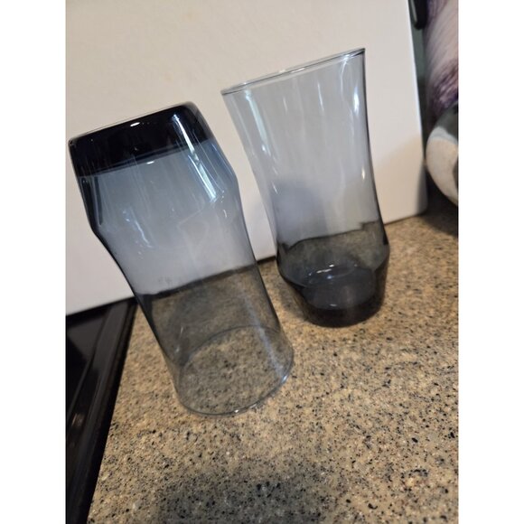 Set of 2 Vintage‎ Libbey APOLLO BLUE 16oz Tumblers Iced Tea Glasses Retro Glass - Picture 6 of 7